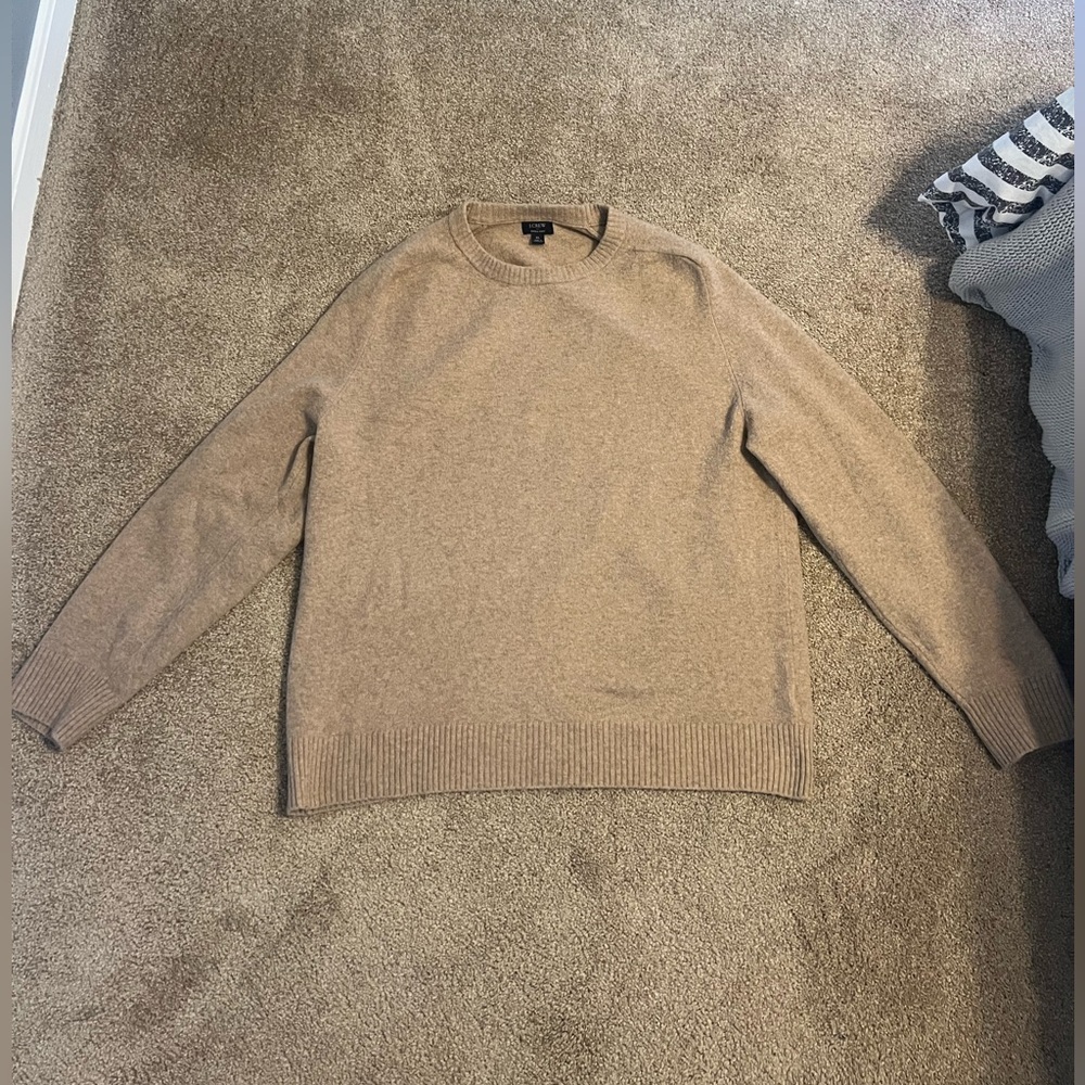 J. Crew Factory Men's Beige Crewneck Sweater
